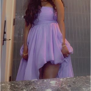 Lilac purple gown
